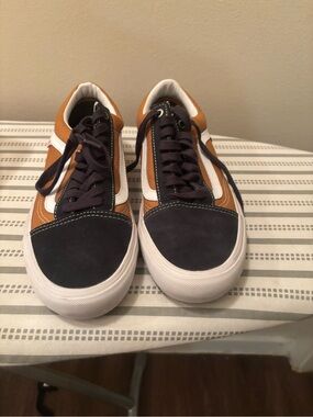 Vans Old Skool Pro Skate Shoes Navy Blue & Mustard Men’s Size 9 Men's Low-Top Sk